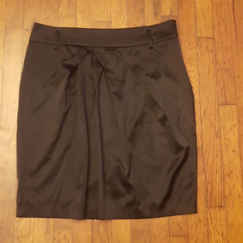 Ashley Stewart Black Satin Skirt Size 16